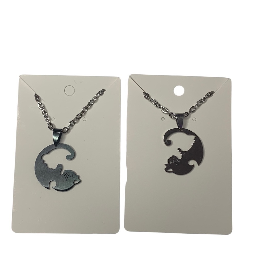 Matching cat necklaces